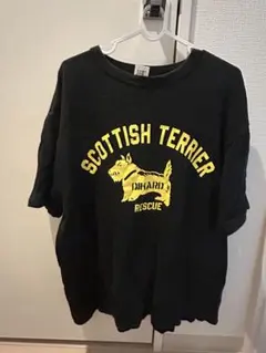 SCOTTISH TERRIER プリント Tシャツ ブラック