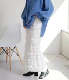 Kastane カットフリルIラインスカート