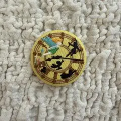 ディズニー刺繍缶バッジ ピーターパン 新品未使用