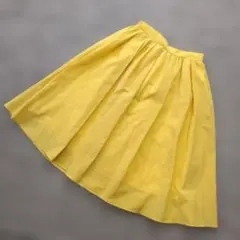 a1723 ROPE PICNIC【36】イエローフレアスカート サテン裏地付き
