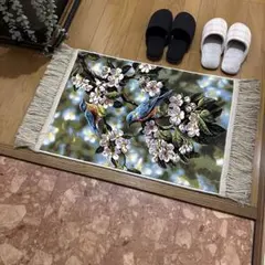 【新品未使用】絵画風絨毯　カーペット　玄関用　風景　玄関　廊下　絵画　イラン 新品未使用】絵画風絨毯 カーペット 玄関用 風景 玄関 廊下 絵画