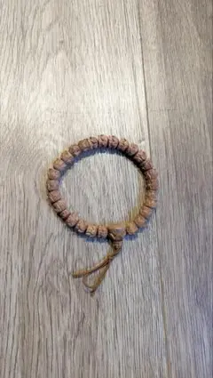 木製彫刻　腕輪数珠 フリーサイズ　蓮華