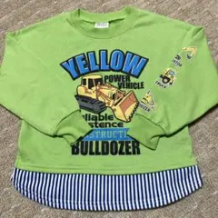 薄手　ブルドーザー プリント トレーナー 100cm