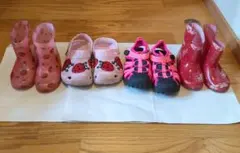 いちご柄長靴とcrocsセット　14cm