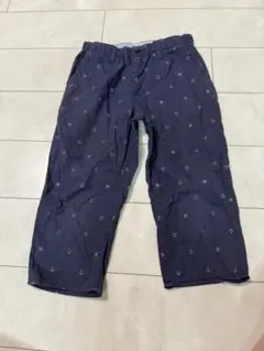 GU アンカー柄 7分丈パンツ 140