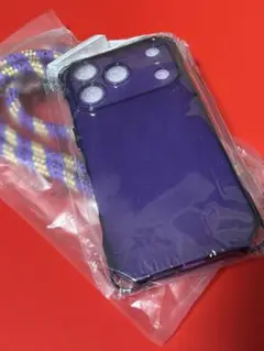 新品】iPhone17proケース【ショルダーストラップ】肩掛け【パープル】紫
