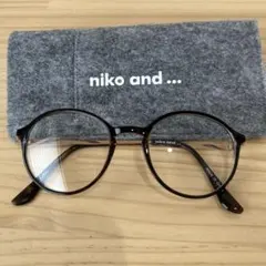 niko and ... ブラウンラウンドメガネ