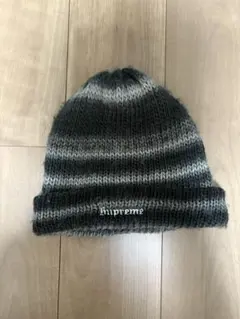 Supreme Ombre Stripe Beanie ブラック 22aw