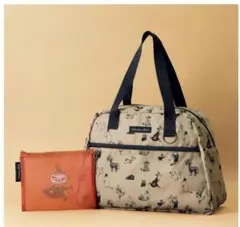 リンネル4月号付録　ムーミン　ボストンバッグとポーチ