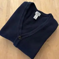 00s古着 L.L.Bean エルエルビーン コットン カーディガン ネイビー