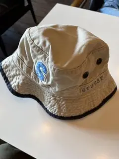 90s STUSSY バケットハット S/M ベージュ
