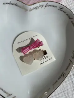 レジンとリボンのベビーヘアクリップ2個set