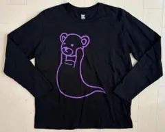 グラニフ メンズ 長袖 Tシャツ ロンT Lサイズ 黒 コントロールベアのサムネイル