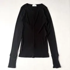 MIESROHEミースロエ 美品 カットソー コットン100% ブラック 細身