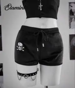 商品説明欄必読！ ショートパンツ SHEIN ハーフパンツ ブラック スカル