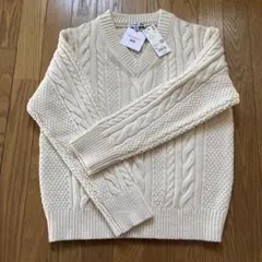 ユニクロUNIQLO ケーブルVネックセーター　XL JW ANDERSON