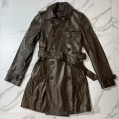 Le Verseau 本革 ロング レザージャケット トレンチコート L