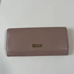 【フルラ/FURLA】ピンク　サフィアーノレザーロゴクラシック長財布