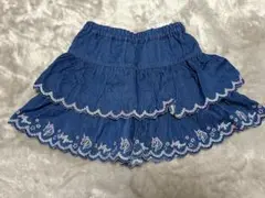 mezzo piano メゾピアノ　デニム　キュロットスカート