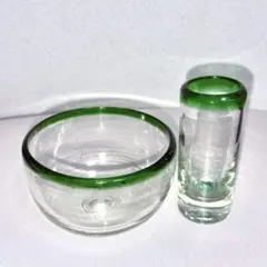 メキシコ メキシカンガラス 吹きガラス 器&ショットグラス 民芸品 工芸品