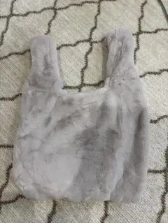 ☆アイスグレー フェイクファー トートバッグ☆