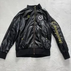 美品　チャンピオン　00s ブラック×ゴールド　金刺繍　ジャージ　ジャケット