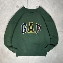 GAP　スウェット　前V　ガゼット　相良刺繍　アーチロゴ　フェード　オールド