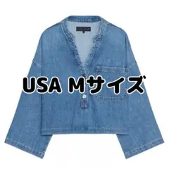 ZARA デニムスタンドカラーシャツ