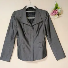 COMME CA ISM グレー テーラードジャケット M オフィス 細見え