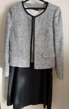 レディース セレモニースーツ 11号 卒業 入学 ツィード ワンピース