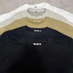 UNIQLO エアリズムコットンオーバーサイズ5分袖Tシャツ 4色セット