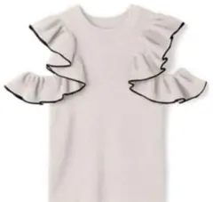 〈公式完売品〉GRL 配色フリルオープンショルダーニットトップス[rut607]