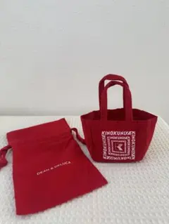 紀ノ国屋ミニトート・DEAN ＆ DELUCA巾着Red 2点セット