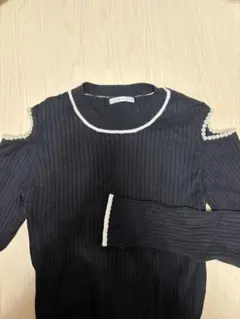 WILL SELECTION肩開きニット黒