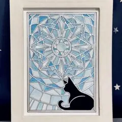 「アクアマリン」　猫の絵・絵画・イラスト