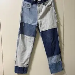 JADED LONDON W32 パッチワークデニム パンツ Y2K