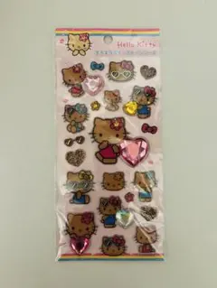 ハローキティー　キラキララインストーンシール　日焼け