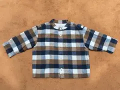 無印良品　チェック柄長袖シャツ サイズ90