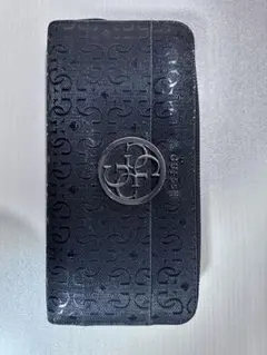 GUESS ブラック 長財布 エンボス加工