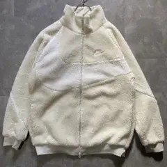 NIKE ボアジャケット ホワイト Lサイズ リバーシブル ビッグスウォッシュ
