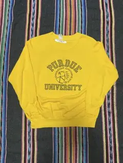 80s PURDUE UNIVERSITY イエロー トレーナー スウェット