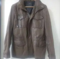 【格安】ISETAN MEN'S ブラウンレザージャケット　Lサイズ