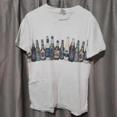 HOUSTON ビールボトル柄 Tシャツ ホワイト Mサイズのサムネイル