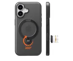 TORRAS iPhone 16 用 ケース リング付き ブラック