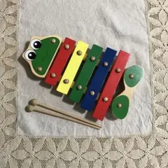 かえる 木琴 カエル　おもちゃ 玩具　木製　あそびもの