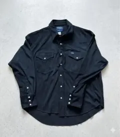 Wrangler ウエスタンシャツ ブラック スエード