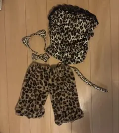レオパード柄コスプレ衣装セット　ヒョウ柄猫　文化祭