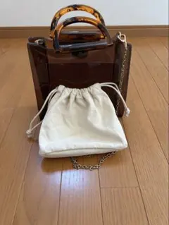 《97》WEGO 巾着付きクリアショルダー 2WAY