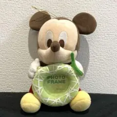 ミッキーマウス　ぬいぐるみ　写真入れ付き・紐付き　大きなストラップとしても