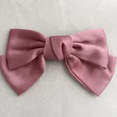 リボン バレッタ ピンク ヘアアクセサリー